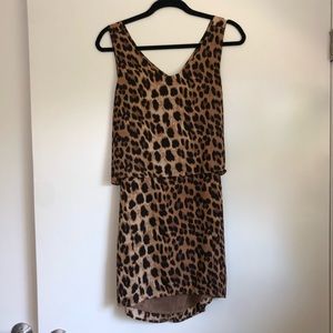 Leopard Print Cutout dress